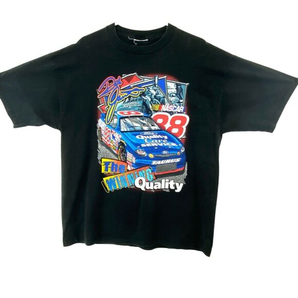 Vintage 1990's Dale Jarrett 88 Ford Nascar All‎ Over Print Tee XL Racing - Picture 2 of 9
